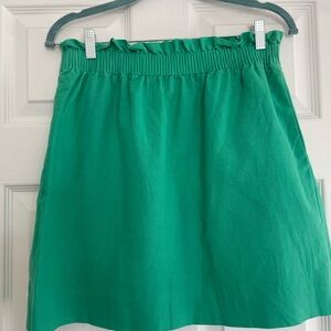 J. Crew Green Linen skirt